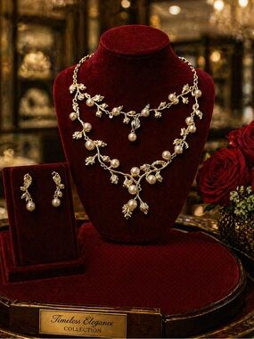 Pearlfection South Sea Golden Shell Pearl Gold plated Necklace Bracelet Earrings